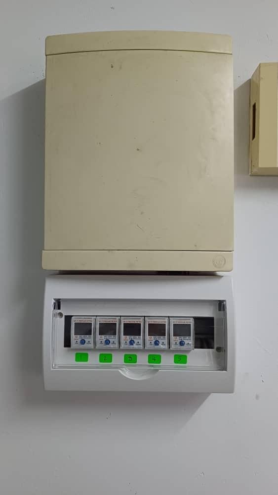 Multi-meter panel installation with 5 units of Ezplus meters